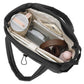 Canvas Tote Bag with Zipper Closure and Multiple Exterior Pockets