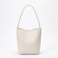 Textured Bucket Shoulder Bag with Long Strap and Soft Structured Silhouette 8.5x6.7x2.5in