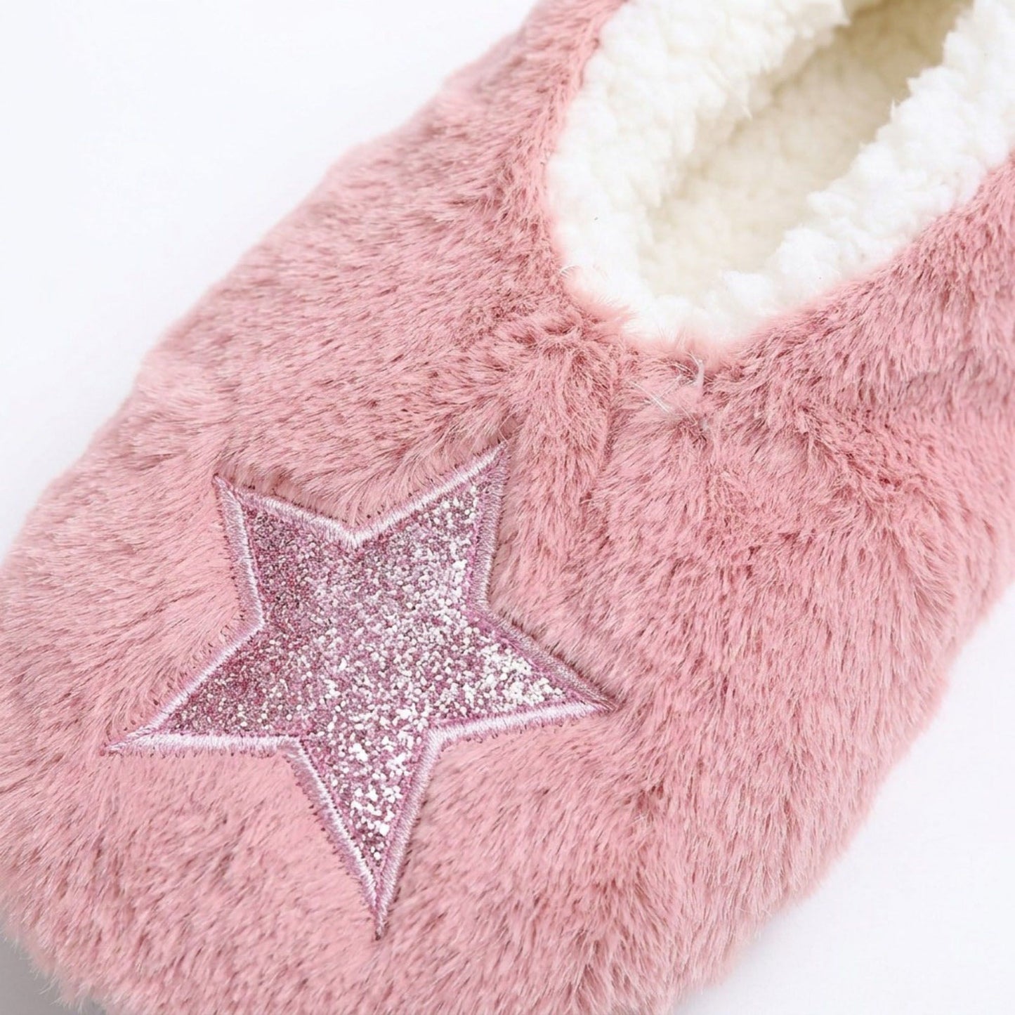 Fuzzy Star Slipper Socks