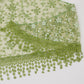 Lightweight Lace Floral Head Scarf Fringe Triangular Shawl