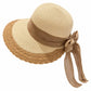 Summer Sun Hat for Women - Wide Brim Straw Hat with Elegant Bow Detail