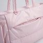 Oversized Padded Tote Bag with Multi Outer Pockets and Long Padded Shoulder Straps 16.5x6.1x13in