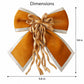 3ct Fabric Christmas Bow Decorations with Gold Trim Burgundy