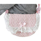Cotton Crossbody Bag with Zipper Closure and Interior Pocket