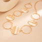Round Disc and Ring Metal Waist Chain Adjustable Body Belt Modern Statement Waist Jewelry