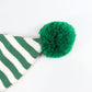 Christmas Elf Striped Knit Hat Striped Beanie with Pom-Pom & Elf Ears for Holiday Parties & Festive Decor