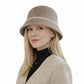 Faux Fur Bucket Hat with Pearl Trim Detail Soft Textured Finish and Structured Cozy Winter Headwear 22-22.8in