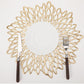 4 Piece Set Round Floral Cutout PVC Placemats Heat Resistant Decorative Table Mats