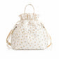Insulated Drawstring Lunch Bag with Pockets, Top Handles and Shoulder Strap