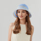Crochet Knit Bucket Hat with Openwork Floral Pattern and Rolled Brim for Lightweight Summer Style