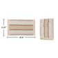 4 Set Woven Rectangular Placemats with Textured Stripes and Fringe Edges 11.8x19.5 in