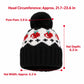 Fair Isle Pom Pom Knit Beanie with Ribbed Cuff Winter Hat