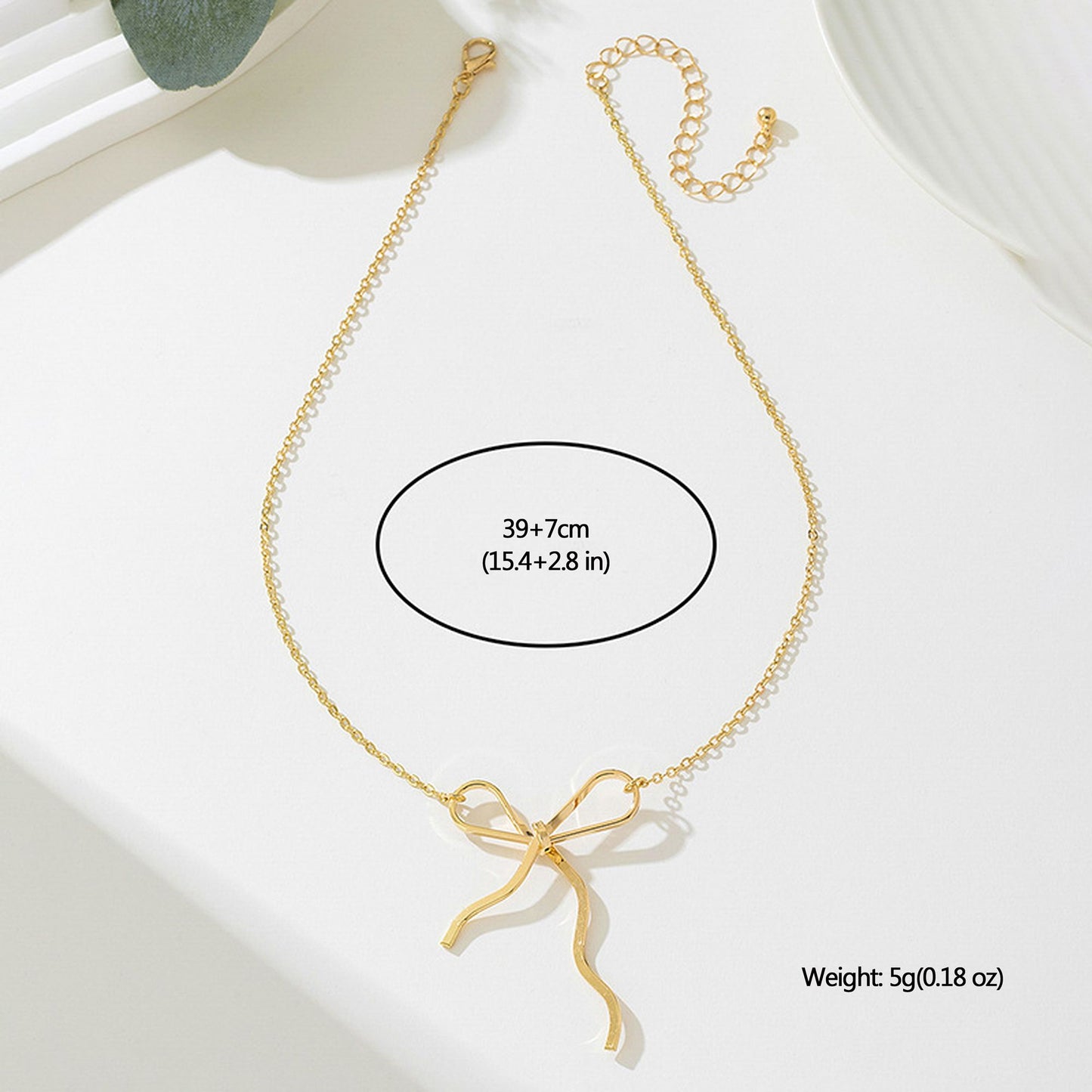 Women's Bow - Shaped Pendant Necklace
