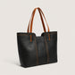 Faux Leather Tote Bag Shoulder Handbag with Zipper Closure for Work