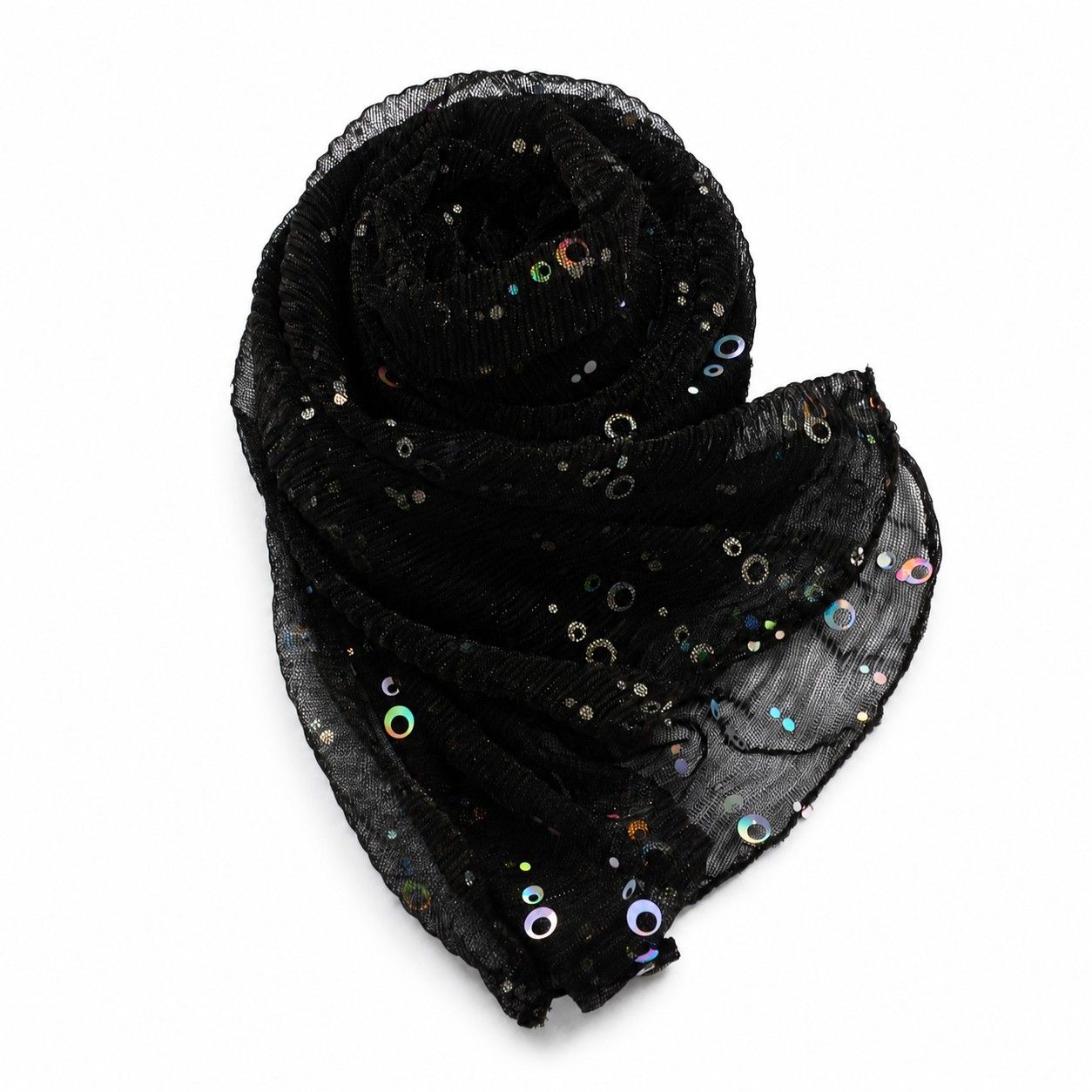 Sheer Sequin Oblong Scarf Lightweight Sparkle Mesh Shawl Wrap