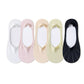 5 Pairs Women Low Cut No Show Socks Breathable Stretch Knit Liner Design Anti-Slip Heel Grip for Flats and Loafers