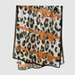 Leopard Print Lightweight Scarf with Bow Accent Stripes and Sheer Draped Fabric for Effortless Everyday Style 33.5x71in