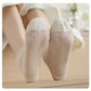 5 Pairs Ruffle Cuff Lace Knit Ankle Socks Breathable Soft Stretch Fabric with Multiple Color Options