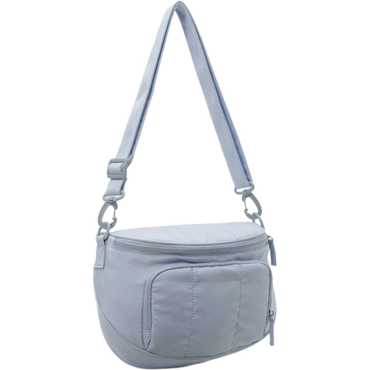 Crossbody Shoulder Bag with Multiple Zip Pockets and Adjustable Strap