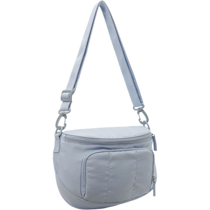 Crossbody Shoulder Bag with Multiple Zip Pockets and Adjustable Strap