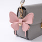 Pink Butterfly Bag Charm with Gold Tone Clip
