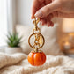 Glitter Pumpkin Keychain and Bag Charm