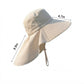 Wide Brim Sun Hat with Neck Flap Breathable Mesh Panel and Lightweight Outdoor Design