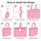 Large EVA Beach Tote Bag Water Resistant Pool Tote with Handles