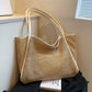 Woven Straw Tote Bag with Shoulder Straps Lightweight Crochet Knit Tote with Pouch