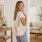 Flower Detail Woven Tote Bag for Women - Lightweight Summer Shoulder Bag for Vacation
