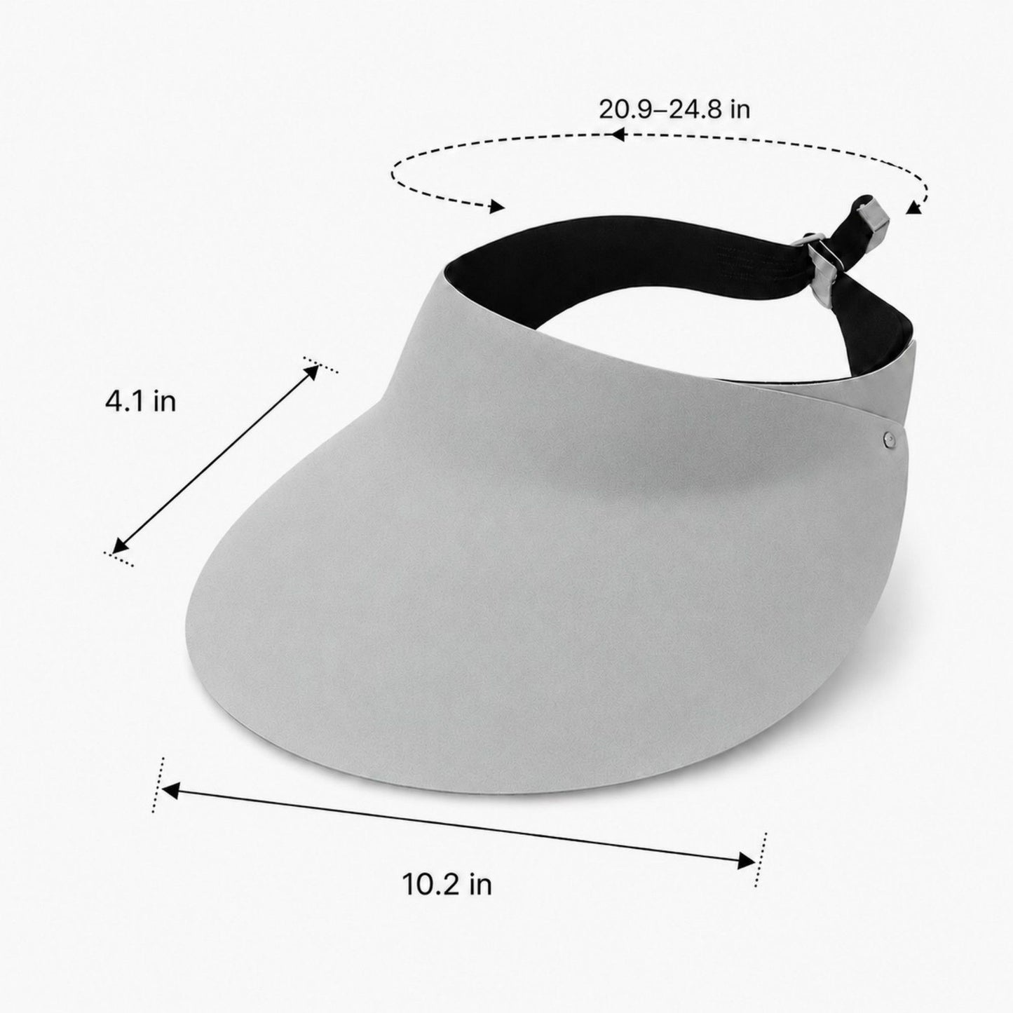 Foldable Packable Wide Brim Sun Visor Hat with Roll Up Travel Design