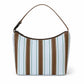 Striped Insulated Lunch Bag Large Capacity Lunch Tote with Shoulder Strap for Work School
