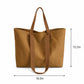Large Canvas Tote Bag with Zip Closure Shoulder Straps for Work and Travel