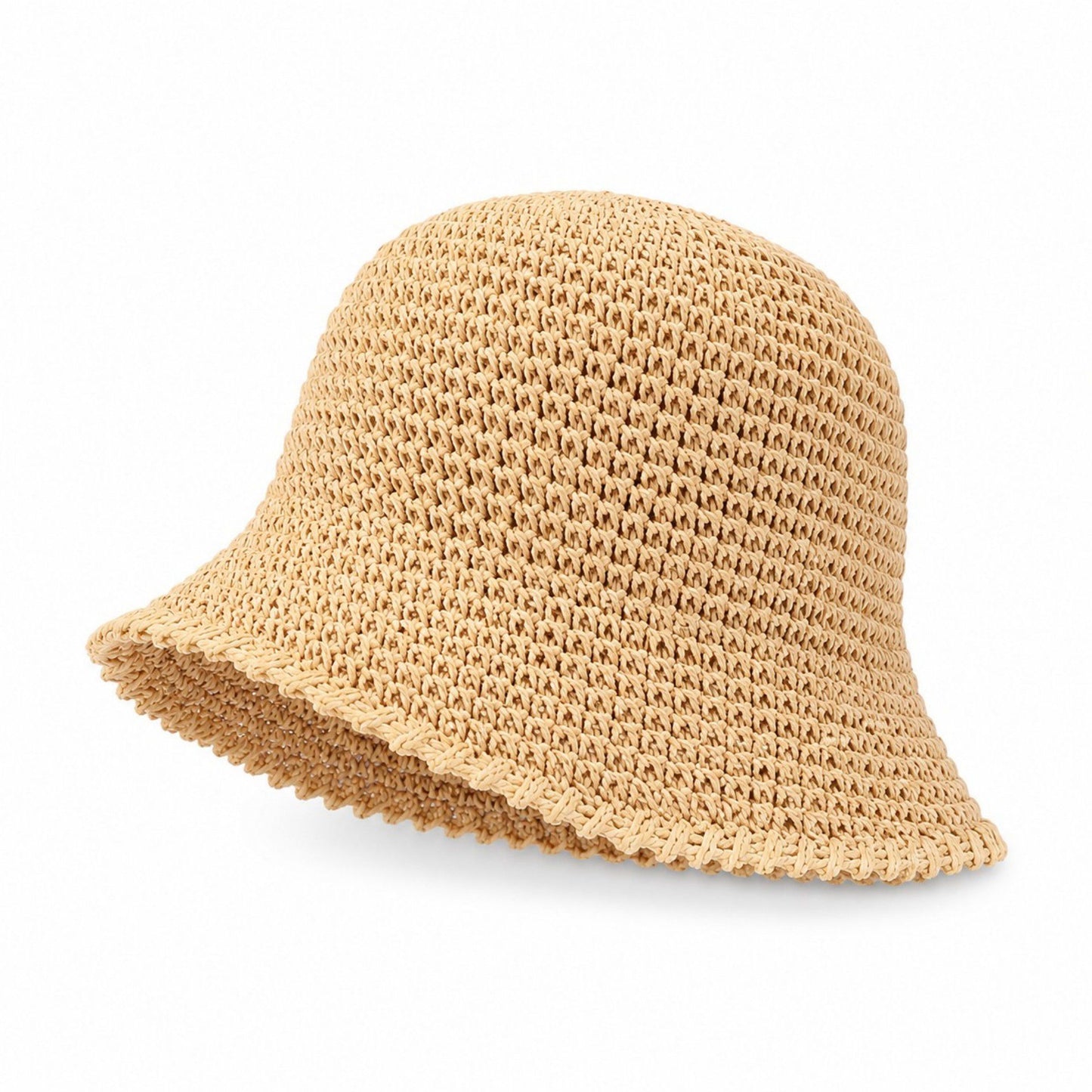 Summer Bucket Hat - Lightweight Straw Sun Hat for Vacation and Beach