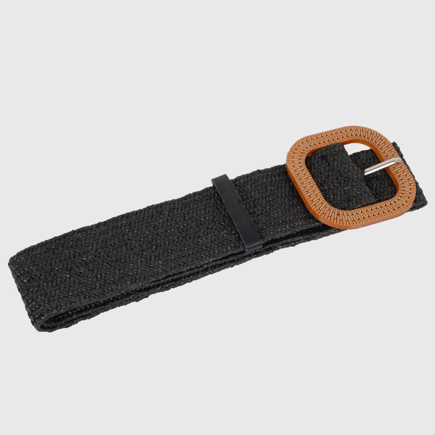 Stylish Straw Belt with Woven Buckle