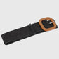 Stylish Straw Belt with Woven Buckle
