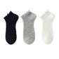 Ribbed Ankle Socks with Ruffle Lettuce Trim Cuff Soft Breathable Knit 3-Pack