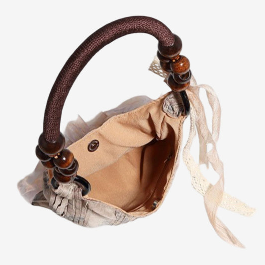 Rose Detail Shoulder Bag Elegant Handbag for Work and Everyday
