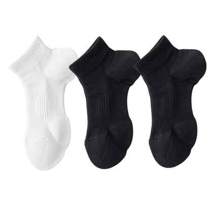 3 Pairs Women's Ankle Athletic Socks Soft Cotton Cushioned Breathable Design with Ribbed Cuffs for Active Casual Wear