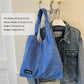 Corduroy Tote Bag - Large Soft Shoulder Bag for Daily, Shopping & Casual Use