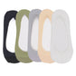 5 Pairs Women Low Cut Invisible Liner Socks Soft Stretch Mesh Top with Reinforced Toe and Moisture-Wicking Terry Cotton Sole