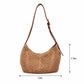 Woven Hobo Shoulder Bag with Magnetic Closure and Adjustable Strap