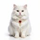 Double Strand Faux Pearl Pet Necklace Heart Gem Pendant Adjustable Collar Jewelry for Cats and Small Dogs