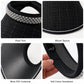 Wide Brim Visor Hat with Faux Pearl Embellished Band and Open Top Design