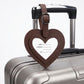 2 Pack Heart Shaped Luggage Tags with Buckle Straps