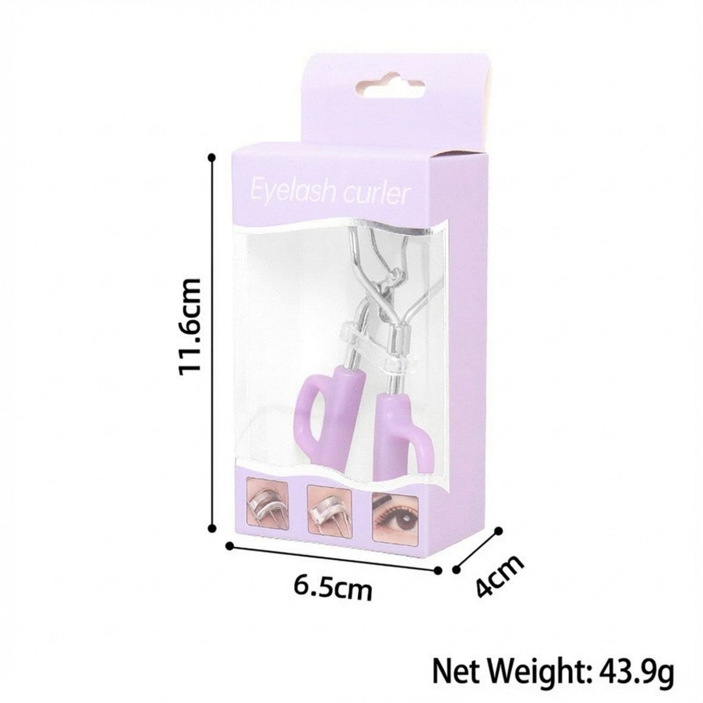 Soft Grip Eyelash Curler 2 Piece Set with Cushioned Handles for Smooth Lash Lift