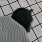 Cat Ear Knit Beanie - Faux Fur Ears with Valentine Heart Whisker Embroidery for Cute Casual Winter Wear