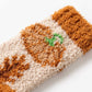 Fuzzy Pumpkin Crew Socks 2 Pair US 5-10.5