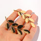 Women's Leaf Branch Drop Earrings