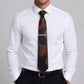 Men's Paisley Tie Gift Set with Matching Pocket Square Cufflinks and Silver Tie Clip